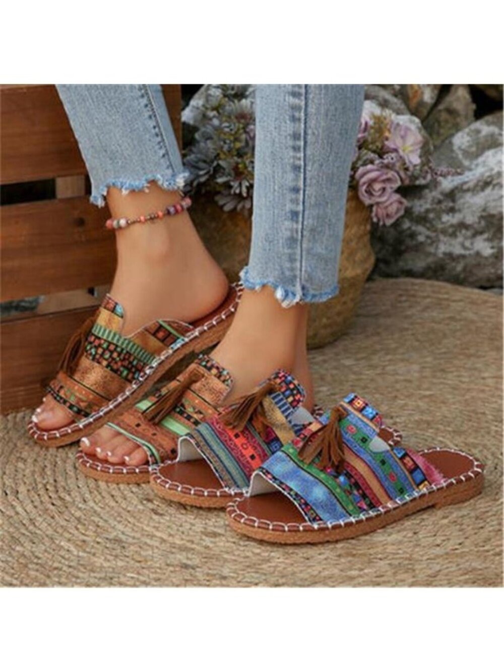Tassel Open Toe Sandals